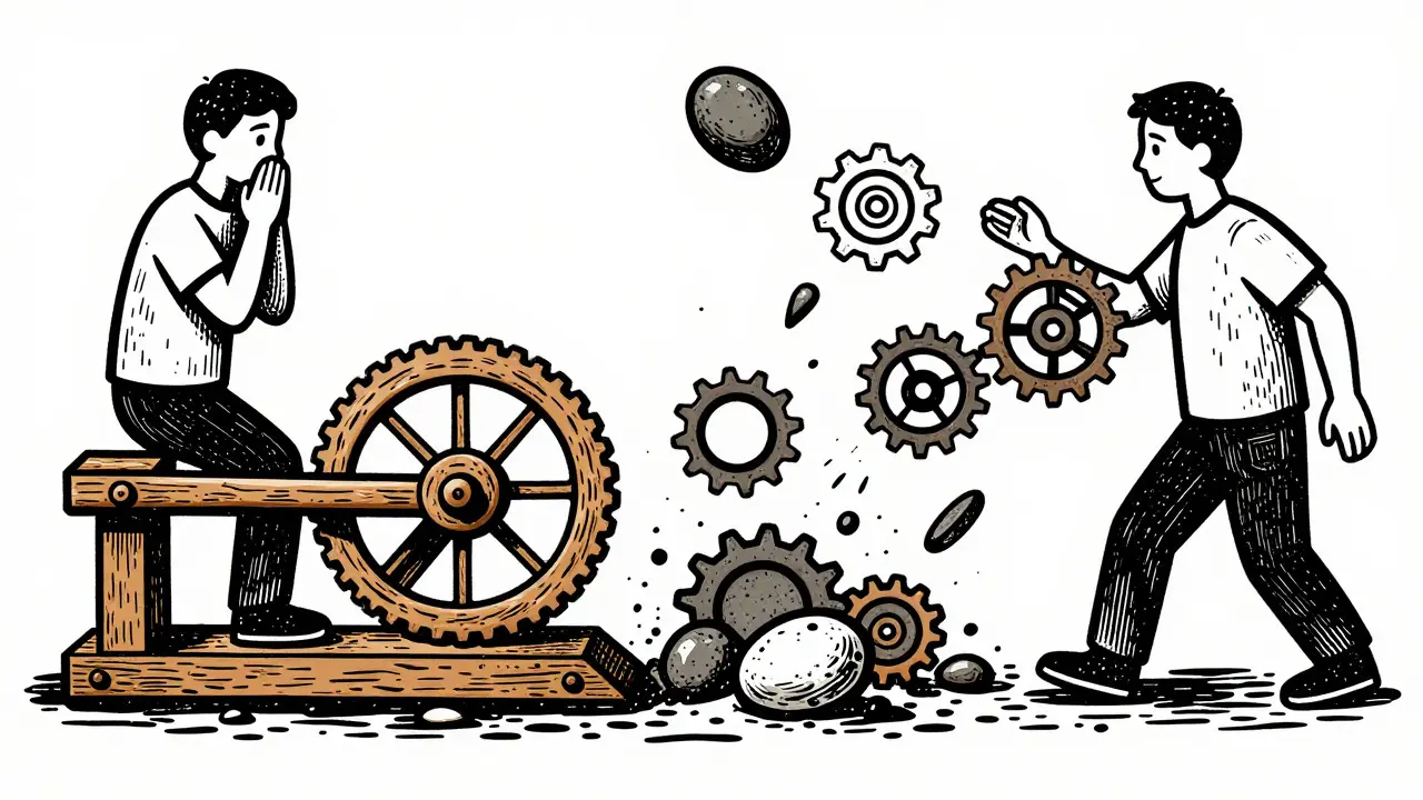 Ilustrace poruchy brzdového systému mozku při ADHD